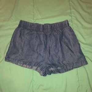 FOREVER 21; stretchy denim shorts; WOMENS SMALL